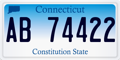 CT license plate AB74422