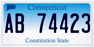 CT license plate AB74423