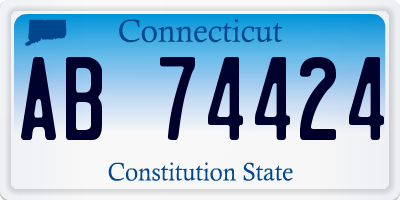 CT license plate AB74424