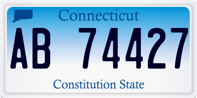 CT license plate AB74427