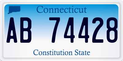 CT license plate AB74428