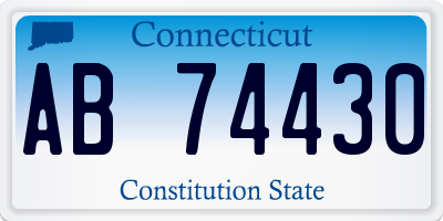 CT license plate AB74430