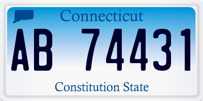 CT license plate AB74431