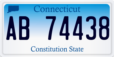 CT license plate AB74438