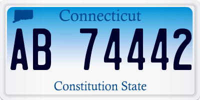 CT license plate AB74442