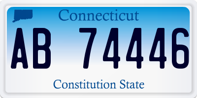 CT license plate AB74446