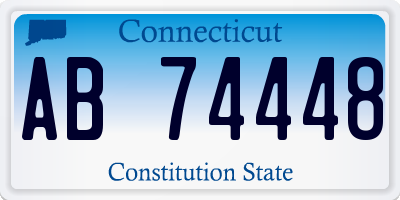 CT license plate AB74448