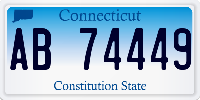 CT license plate AB74449