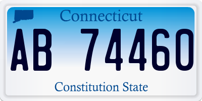 CT license plate AB74460