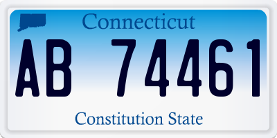 CT license plate AB74461