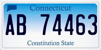 CT license plate AB74463