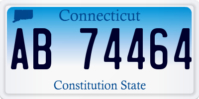 CT license plate AB74464