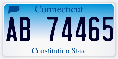 CT license plate AB74465