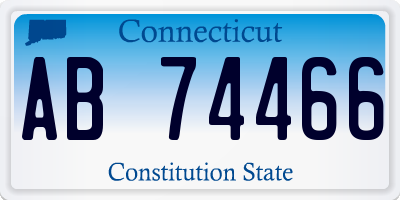 CT license plate AB74466