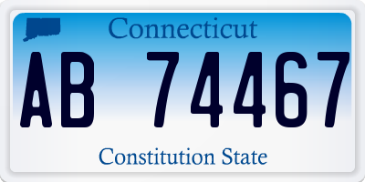 CT license plate AB74467