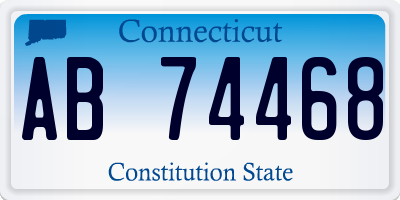 CT license plate AB74468