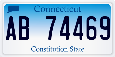 CT license plate AB74469