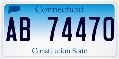 CT license plate AB74470