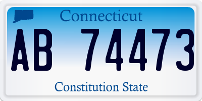 CT license plate AB74473