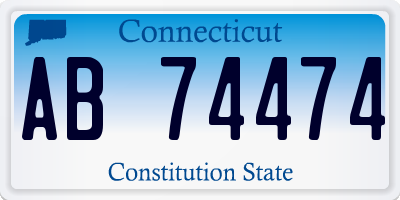 CT license plate AB74474