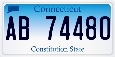 CT license plate AB74480