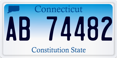 CT license plate AB74482