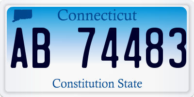 CT license plate AB74483