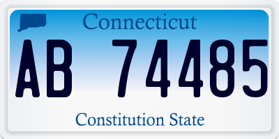 CT license plate AB74485