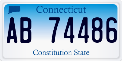 CT license plate AB74486