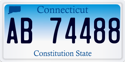 CT license plate AB74488