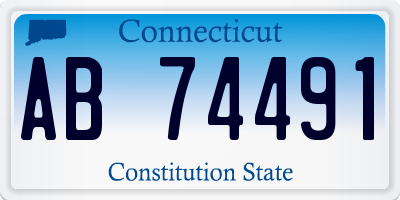 CT license plate AB74491