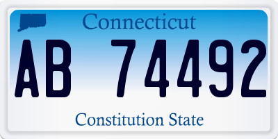 CT license plate AB74492