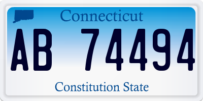 CT license plate AB74494