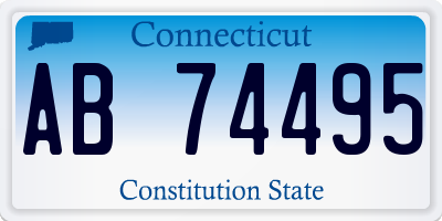 CT license plate AB74495