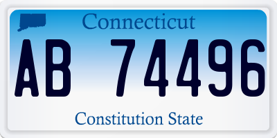 CT license plate AB74496