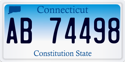 CT license plate AB74498