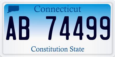 CT license plate AB74499