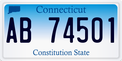 CT license plate AB74501