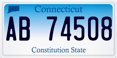 CT license plate AB74508