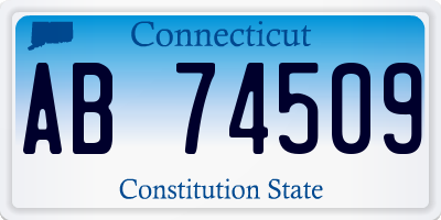 CT license plate AB74509