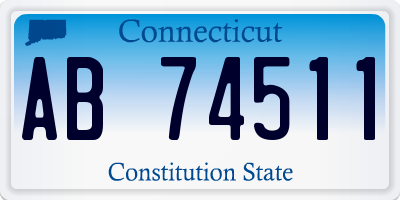 CT license plate AB74511