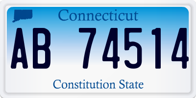 CT license plate AB74514