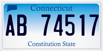 CT license plate AB74517