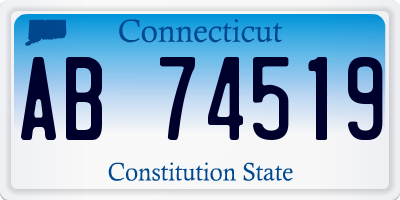 CT license plate AB74519