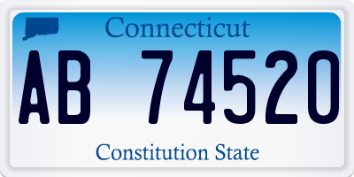 CT license plate AB74520