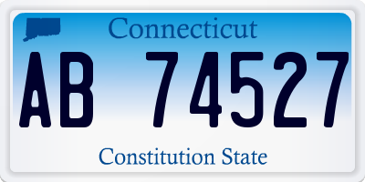 CT license plate AB74527