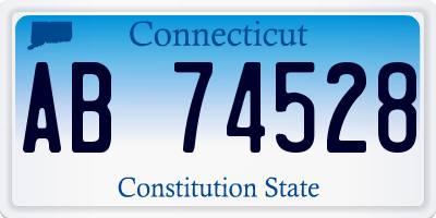 CT license plate AB74528