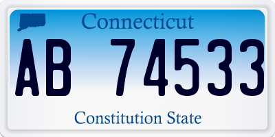 CT license plate AB74533