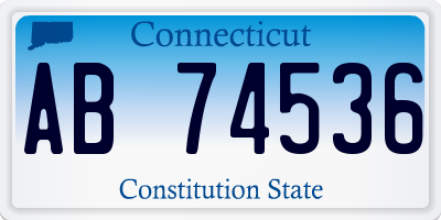 CT license plate AB74536