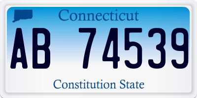 CT license plate AB74539